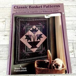 Classic Basket Quilting Patterns - Porter & Fons - 1984 Sewing Craft‎ Book